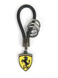 Scuderia Ferrari F1 Rubber Strap Key Chain-Black - Picture 1 of 3