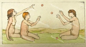 Ida Teichmann Akt Erotik Mädchen FKK Natur Körper Ball Spiel Wonne Jugendstil - Bild 1 von 1