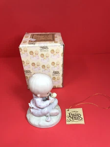 Precious Moments I Believe In Miracles E-7156 1981 Ausgabe Stundenglas Jungenfigur - Bild 1 von 9
