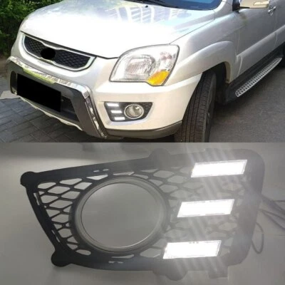 Luces de circulación diurna LED DRL para KIA Sportage 2008-2013 faros antiniebla parachoques Foto 1 de 4