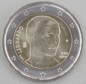 2 Euro Gedenkmünze Italien 2019 Leonardo da Vinci unz. - Bild 1 von 1