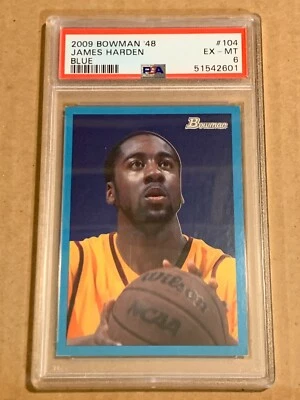 2009-10 Topps Bowman '48 Blue Rookie James Harden 104 PSA SP #d/ Only 1948 Made - Image 1 of 3