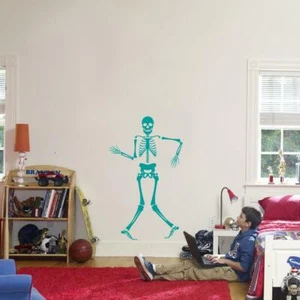 Skeleton Silhouette Stencil Decal WALL STICKER Art Living Room Bed Room St355 - Picture 1 of 1