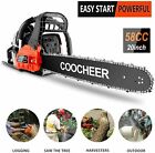 COOCHEER 62CC 20 Gas Chainsaw Handed Petrol Chain Woodcutting 2 Cycle 4HP B 647