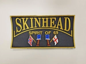 SKINHEAD SPIRIT 69 ROCKSTEADY REGGAE Oi! BACK PATCH MODS SCOOTERS SEW IRON ON  - Picture 1 of 1