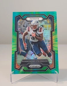 2023 Rhamondre Stevenson Prizm Green Hyper /175 - New England Patriots - Picture 1 of 3