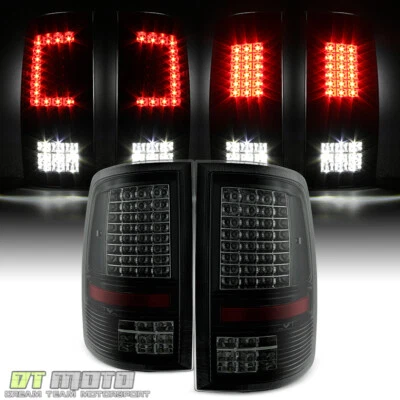 Black Smoke [C Strip Design] 2009-2018 Dodge Ram 1500 2500 3500 LED Tail Lights - Image 1 of 4