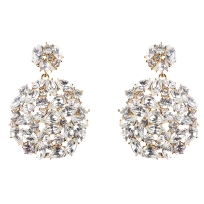 KENNETH JAY LANE, BRINCO PERFURADO DE CRISTAL DE STRASS, ESCOLHA: TUDO TRANSPARENTE, EMRA... - Imagem 1 de 4