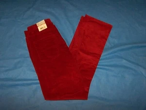 Size 20 Boys Modern Fit Adjustable Waist Class/Club Corduroy Pants (Red) - Picture 1 of 4