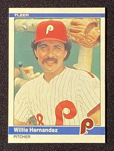 Willie Hernandez 1984 MLB Philadelphia Phillies Pitcher Baseball Card Fleer #34 - Picture 1 of 2