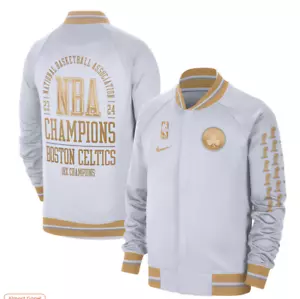 Men's Nike Boston Celtics 2024 NBA Finals Champions Authentic Showtime Jacket SM - Picture 1 of 3