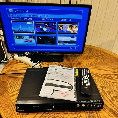 Magnavox MDR513H DVD and HDD Recorder 320GB TESTED - REMOTE & MANUAL! - Image 1 of 4