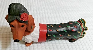 Pacific Giftware Beauty Red Hot Senorita Dachsund Dog Figure Doxy Collectible 6" - Picture 1 of 7