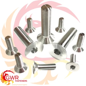 Tornillos contrahundidos de enchufe de aluminio M5 7075 Allen pernos hexagonales - sin anodizar - Imagen 1 de 3