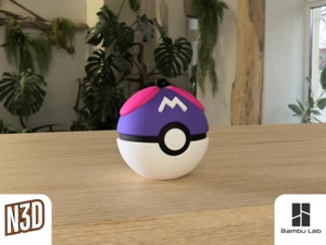Meisterball - Pokeball im Maßstab 1:1, 3D Druck, Pokemon, Gaming Accessoire - Picture 1 of 1