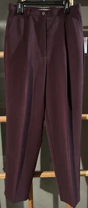 NWT Vintage David Brooks Textured Dress Pants Boysenberry Women's Size 10P $98 - Picture 1 of 5