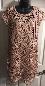Gracia 2 Pc Dress Laser Cut Lace Hand Wash Gorgeous Rare HTF gently used beauty - Picture 1 of 8