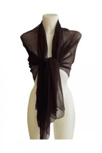 Brown rectangular sheer beach cover-up 34”x 70” - Picture 1 of 2