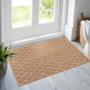 Non Slip Rug Washable Area Rug Beige Area Rug Living Room Rug Modern Rugs 840306 - Picture 1 of 46