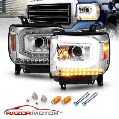 For GMC Sierra 14-15 1500 ; 15-19 2500HD/3500HD LED Chrome  Headlight Foto 1 de 4