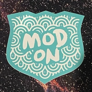 Mod Pizza 3" Aufkleber Abziehbild - türkis MOD ON Schild - Bild 1 von 1