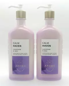 2 Bath & Body Works Aromatherapy Calm Haven Lavender & Iris Body Lotion 6.5 oz - Picture 1 of 5