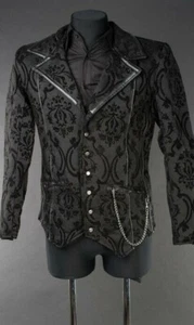 Dracula Clothing Brokat Tesla Gothic Victorian Steampunk Mantel Jacke 17-15-A - Picture 1 of 4