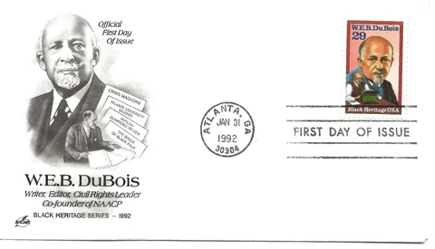 US Scott #2617, First Day Cover 1/31/92 Atlanta Single Du Bois Cover