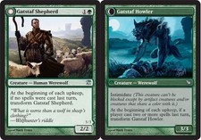 1x Gatstaf Shepherd // Gatstaf Howler - Foil NM, English MTG Innistrad