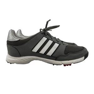 Adidas Mens 9 Golf Shoes Grey Tech Response 2.0 Spiked Synthetic Waterproof - Picture 1 of 13