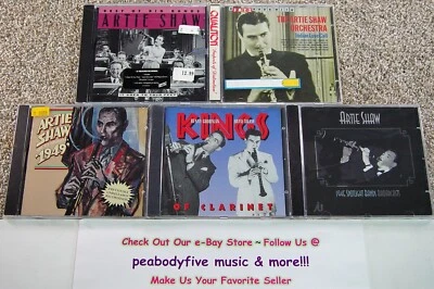 Lot of 5 ARTIE SHAW CDS - Feet, Indian Love, 1949, Clarinet, Spotlight ALL NEW † Foto 1 de 2