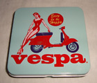 VESPA "Easy to be Happy" vintage empty cigarette case tin Japan brand new NOS