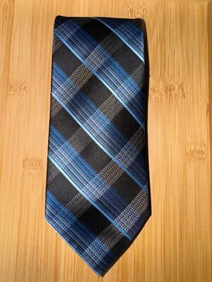 Apt. 9 Corbata a Cuadros Azul y Negro - 57L 3.25W Foto 1 de 3