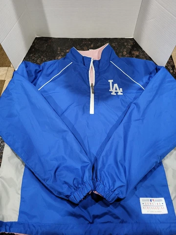 LOS ANGELES DODGERS REVERSIBLE PULLOVER JACKET BLUE/PINK SMALL SEE PICS Cover