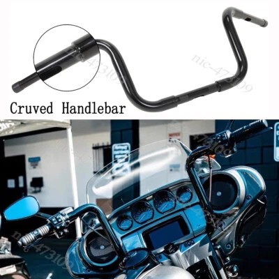Manillar Ape Hanger negro de 10" de tiro 1" apto para Harley Sportster XL 883 1200 Foto 1 de 4