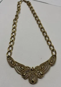 Vintage Signed Trifari Necklace Gold Tone Adjustable Choker (Signed Trifari TM) - Picture 1 of 5