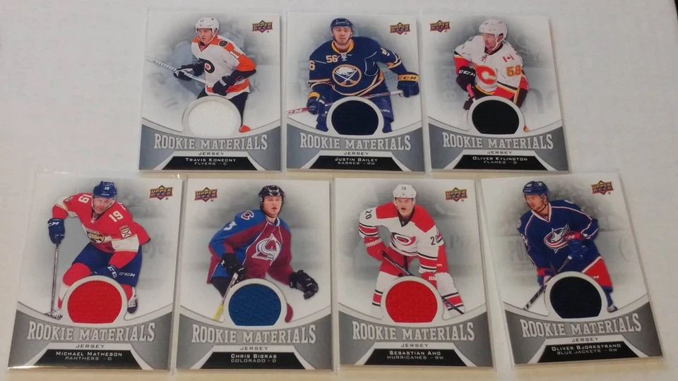 2016-17 Upper Deck Series 2 UD Rookie Materials Game Used Jersey UPick Lot - Image 1 of 1