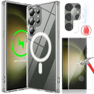 Funda Ultra Transparente Mag Safe Magnética Cubierta/Protector de Pantalla para Samsung S24+ S23 - Imagen 1 de 59