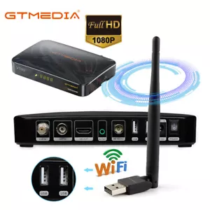 DVB-S/S2/S2X+T/T2 Receiver Full HD 1080P TV Set Top Box HDMI WIFI Media Player - Picture 1 of 13