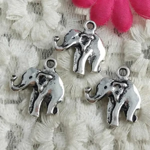 Free Ship 50 Pcs Antique Silver Elephant Charms 18X17MM H-2007 - Picture 1 of 4