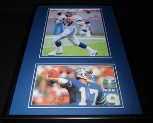 Dave Krieg Signed Framed 12x18 Photo Display JSA Seahawks - Picture 1 of 2