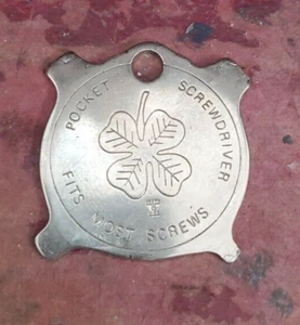 4-Way Slotted Pocket Screwdriver Four Leaf Clover COLE. AG644 - Picture 1 of 2