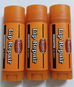 O'Keeffe's Lip Repair Unscented Lip Balm 4.2g - Pack Of 3- Free Delivery - Picture 1 of 2