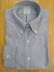 NWOT Brooks Brothers Blue Supima Cotton Button Down 15.5-33 Milano MSRP $140 - Picture 1 of 5