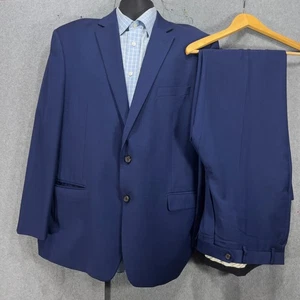 Lauren Ralph Lauren Herren Marine Wollanzug 2-teilig 46R Sakko 40x32,5 Hose Formell - Bild 1 von 14