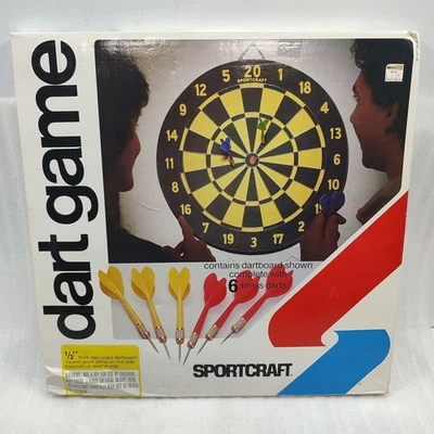 De colección Dartboard 20 Puntos Y Béisbol SPORTCRAFT Nuevo Con 6 Dardos Latón 1981 Foto 1 de 4