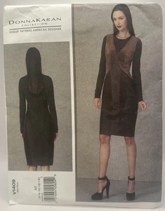 Vogue Designer Pattern V1409 Sheath Dress Color Blocking Insets Sizes 6-14 Uncut - Picture 1 of 3