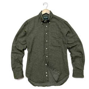 GITMAN Bros Vintage Sz M Medium Shirt Herringbone Flannel Cotton Tweed USA - Picture 1 of 7