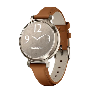 Garmin Lily 2 классический, кремовое золото с желтовато-коричневым кожаным ремешком 010-0xxxx-xx - Изображение 1 из 4