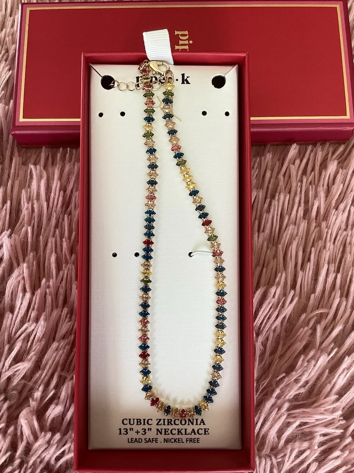 "GARGANTILLA PIPER K 13 + 3"" Circonita Cúbica Multicolor Piedra Nuevo" Foto 1 de 1